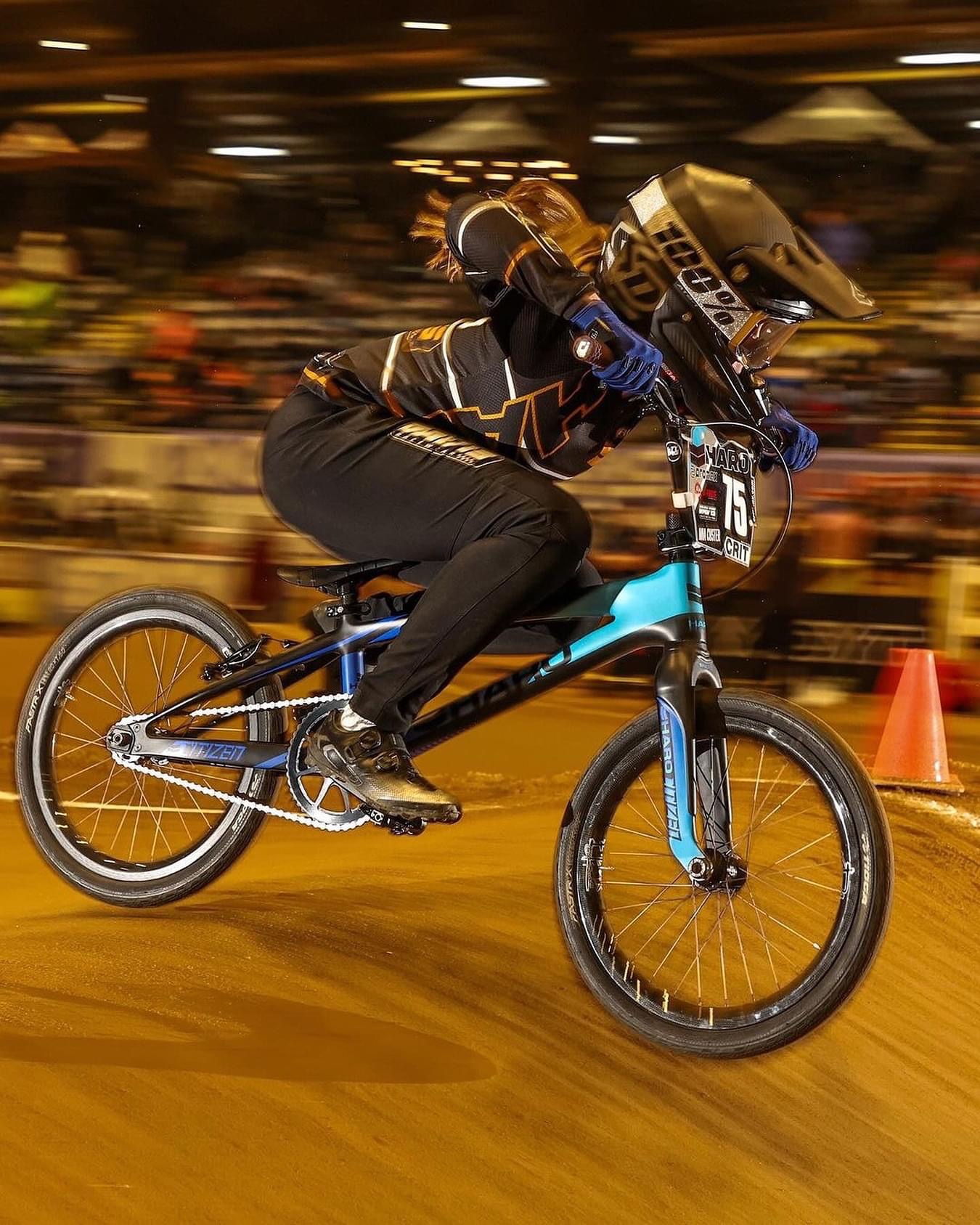 BMX athlete riding trails