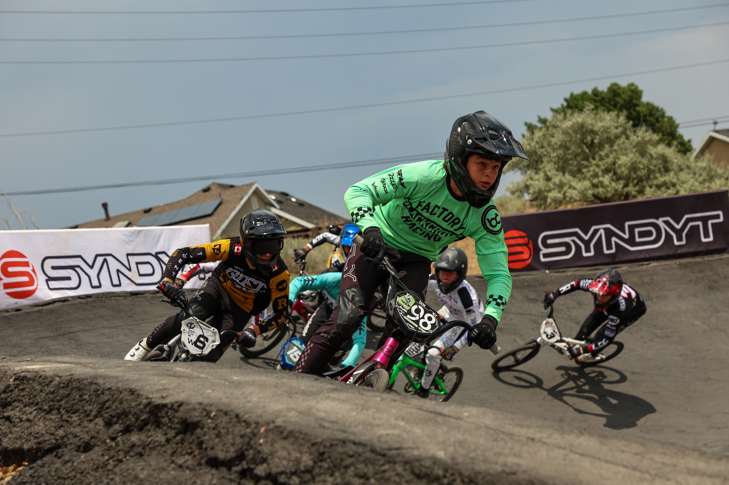 BMX racer on the gate